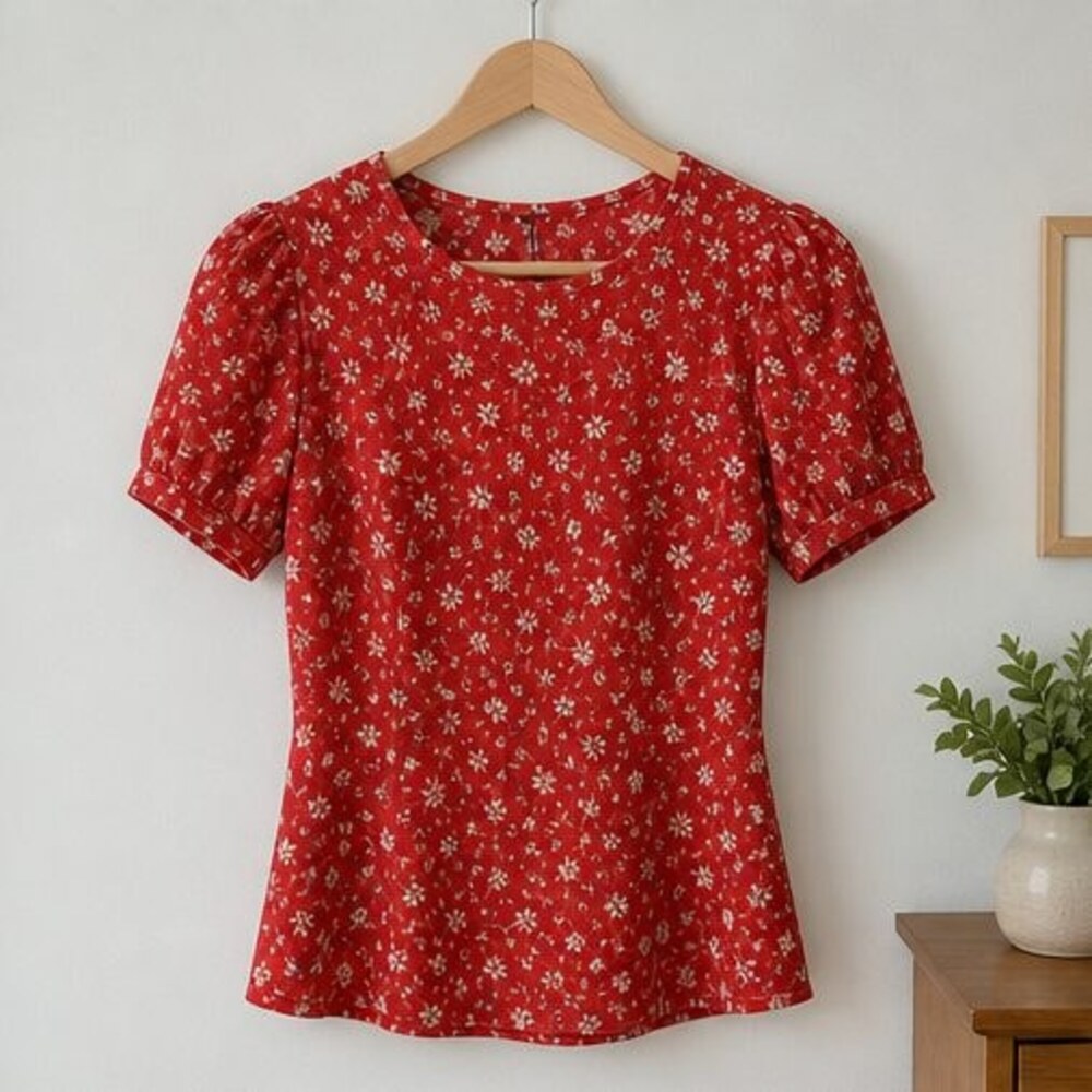 Burgundy Wrap Blouse